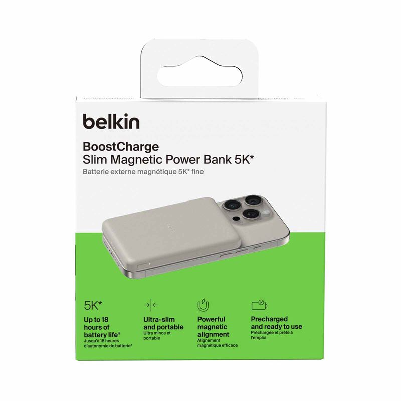 BELKIN Thin Magnetic Powerbank 5k Sand BPD010FQSA-image 3
