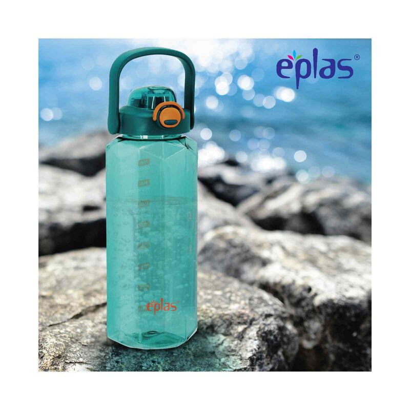 EPLAS Eplas Egud 2000 Big Sport Bottle Heavy Duty W Diamond Shaped Body & W/time Measurement Marks EPLAS EGUD 2000 BIG SPORT BOTTLE W/TIME MEASUREMEN-image null