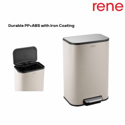 RENE 18l Nuvo Rectangle Soft Close Pedal Bin E70922