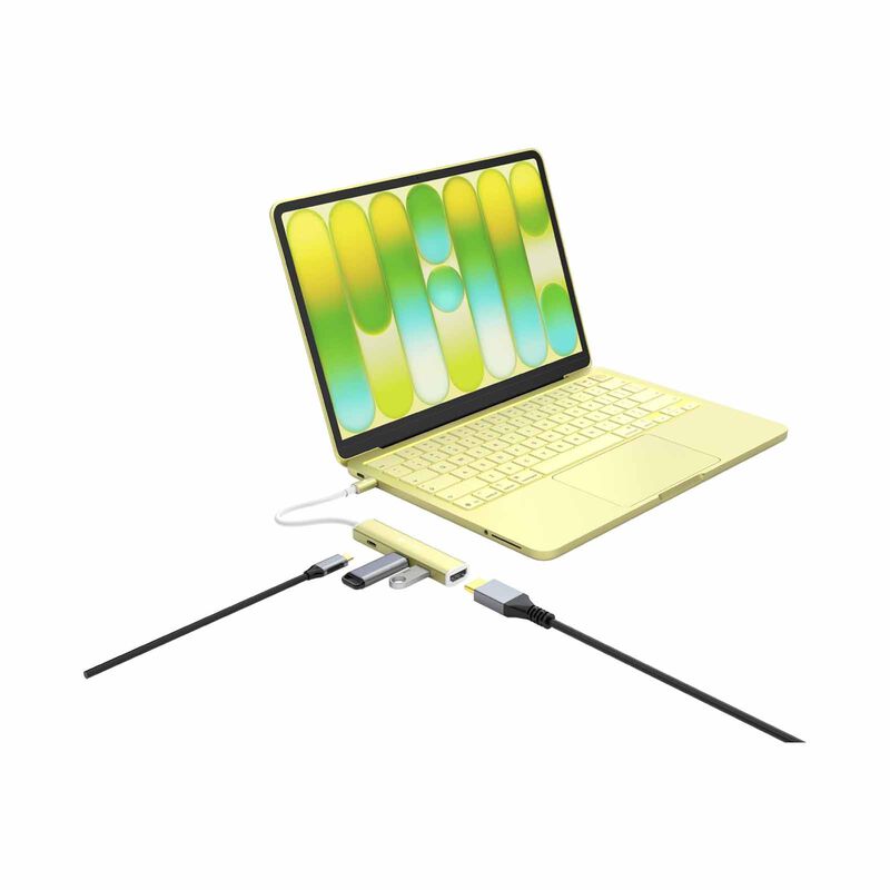 MAZER Infinitehub 4in1 Usb-c To Hdmi 4k/30hz + Usb-a X2 + Usb-c Pd100w Charging Hub - Citrus M-HUB51-CT-image 2