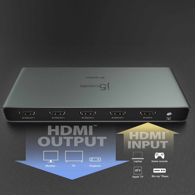 J5CREATE 8k Hdmi 2.1 4-way Splitter JDSH814-image 6