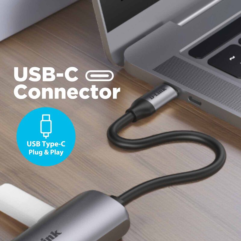 DLINK Usb-c To Gigabit Ethernet Adapter With 100w Power Delivery DUB-E135-image 6