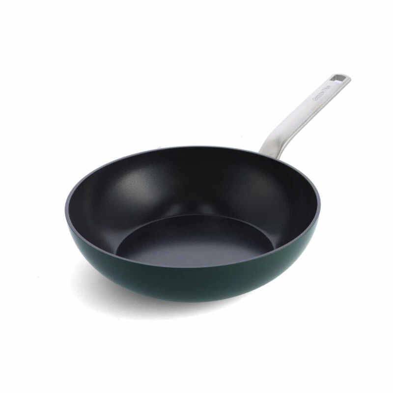 GREENPAN Evolution 28cm Wok, Pine Green [pfas Free] GPEN006881-image null