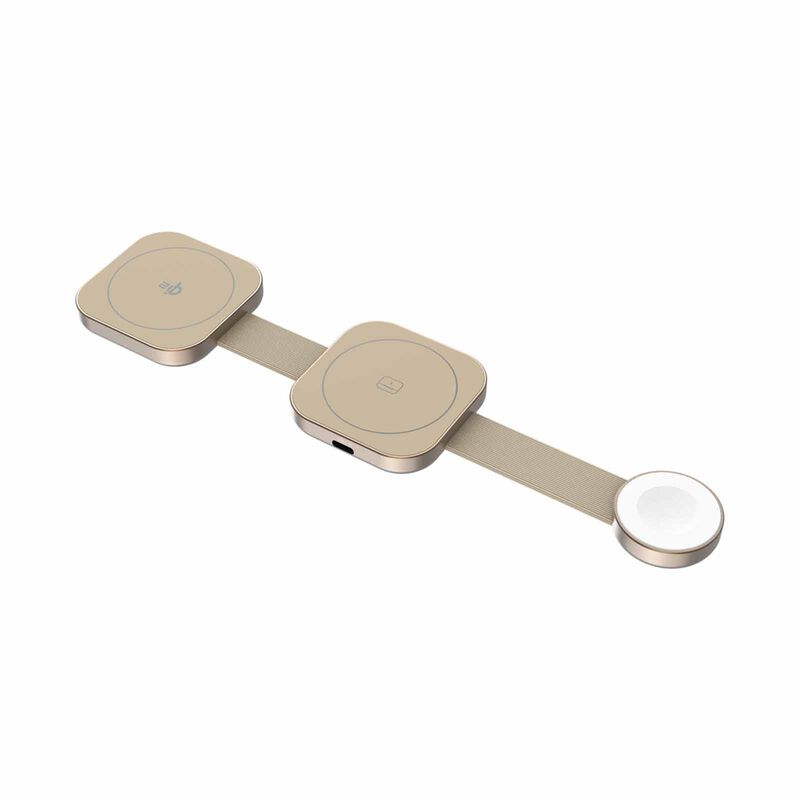 MAZER Qi2 3in1 Trifold Wireless Charging Pad-cream M-QI2-MAGTRIFOLD03-CR-image 4