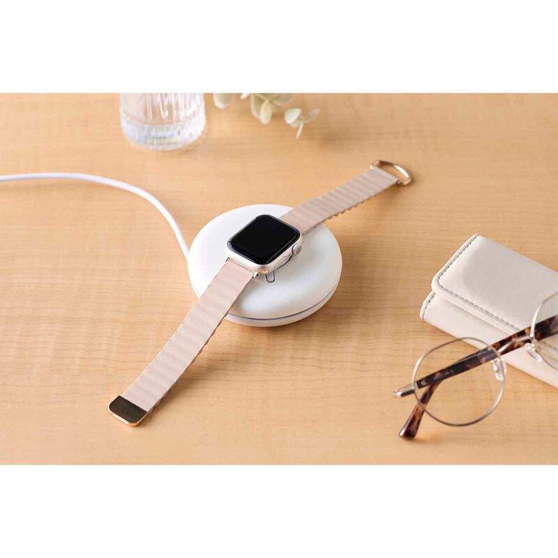 ELECOM Magnetic Soft Leather Apple Watch Band 41/40/38mm (greige) AW-41BDLMAGGB-image 5