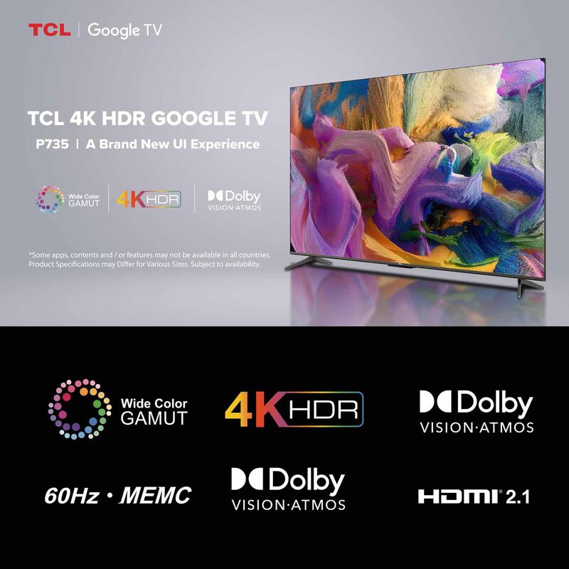 TCL 43 In P735 4k Qhd Led Smart Google Tv 43P735-image 3