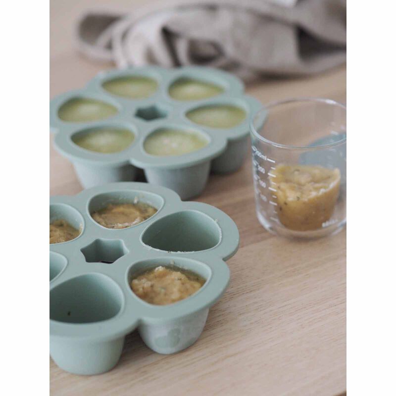 BEABA Silicone Freezer Tray 6 X 90ml - Sage Green (online) MULTIPORTIONS-image 5