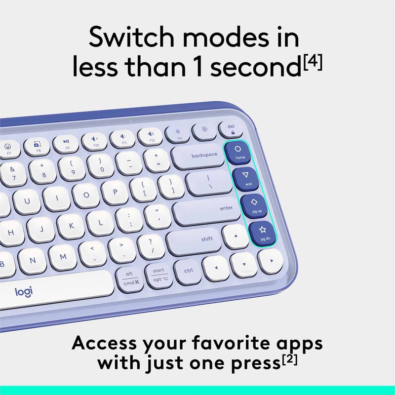 LOGITECH Pop Icon Keys Wl Kb - Lilac 920-013086-image 11