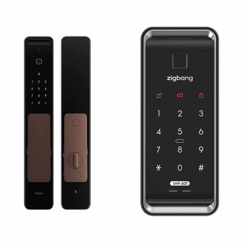 AQARA A+z* D200i (door) + Zigbang Shp-a21(gate) + Installation Black+bronze AQARA D200I (DOOR) + ZIGBANG SHP-A21(GATE) + INSTA-image 1