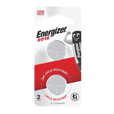 ENERGIZER Lithium Coin Cell Cr2016 2s ECR2016BS2