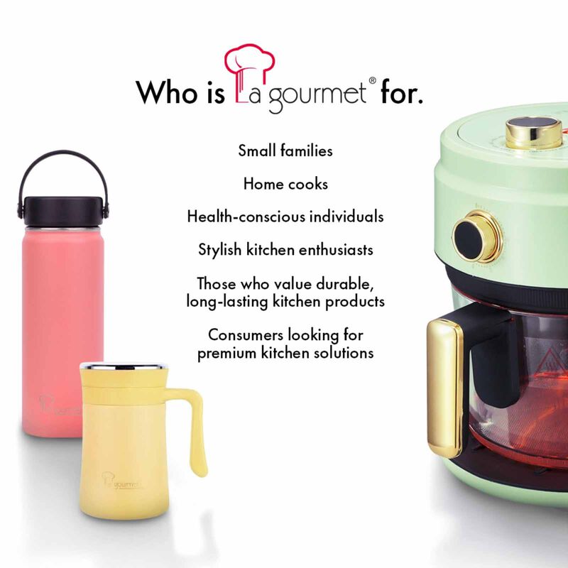LA GOURMET 4.0l Crystalline Air Fryer - Pink LGELAF412836-image 8