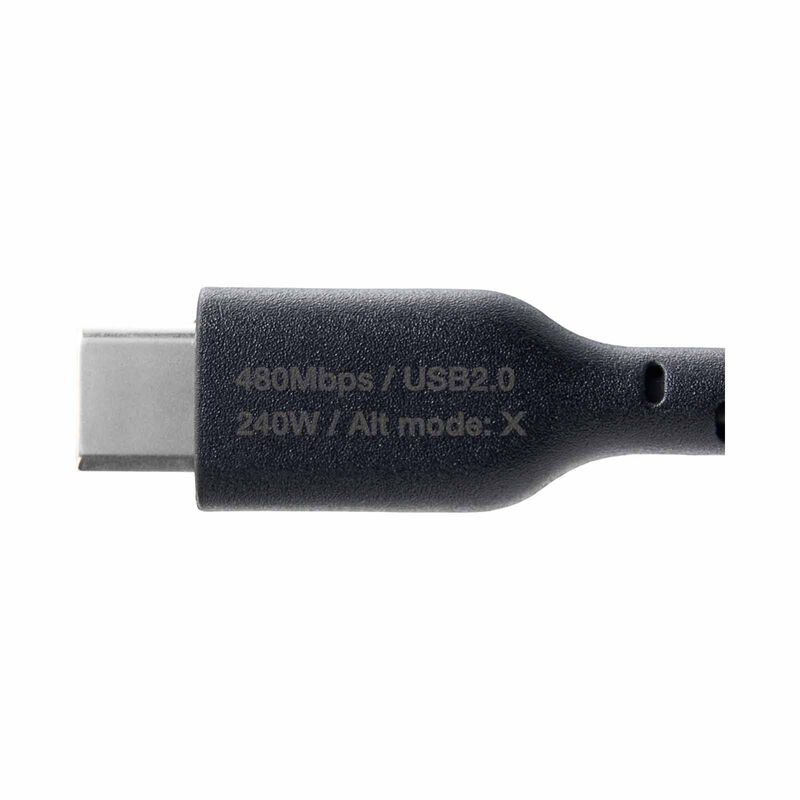 ELECOM Usb C-c Cable 240w 2m MPA-CCASPE20BK-image 2