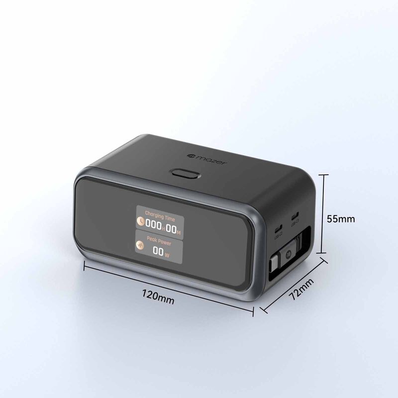 MAZER Ai Prestigegan Pd200w Desktop Charger With Retractable Cable - Black M-AI-D200-V7-BK-image 4