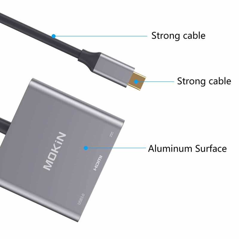 MOKIN 3 In 1 Multiport Usb-c To Hdmi+usb3.0+pd Charging Hub MK-MOUC1901-image 3