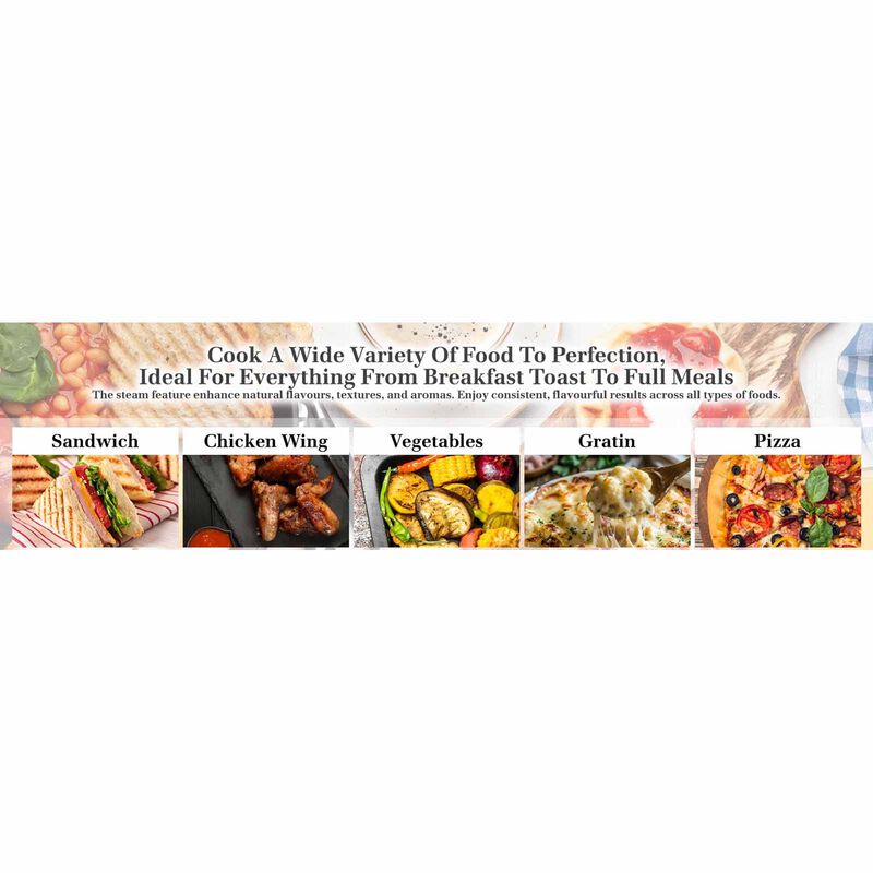 LA GOURMET 10.0l Electric Healthy Steam Toaster Oven - Cream LGELOV420794-image 2