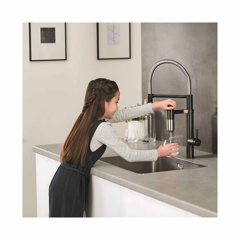 FRANKE Franke Tap Vital Capsule Filter Tap Semi-pro Industrial Black & Steel Optic Vital 242 - Exclude Inst VITAL 242-image 4