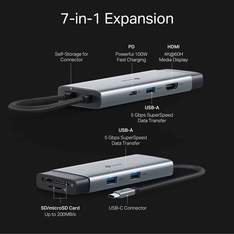 TP LINK Usb Type-c 7-in-1 Hub UH7021C-image 12
