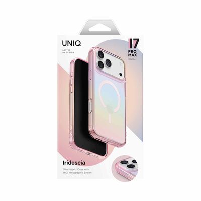 UNIQ Hybrid Iphone 17 Pro Max (2025) 6.9 Magclick Charging Iridescia - Pink Prism UNIQ-IP6.9P(2025)-IRDMPPRS