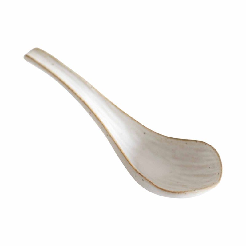 MAELSTROM Organic Shaped Rustic White Spoons-image 1