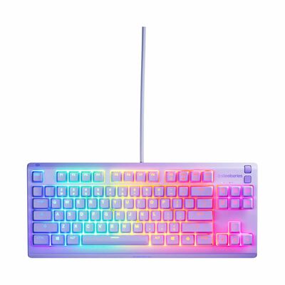 STEELSERIE Water Resistant Quiet Tenkeyless Keyboard With Rgb Lighting- Lavender APEX 3 TKL RGB KEYBOARD US- LAVENDER