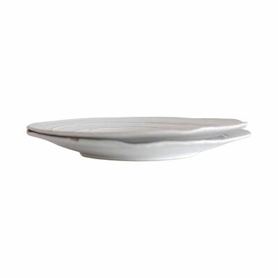MAELSTROM Organic Shaped Rustic White Dinner Plate