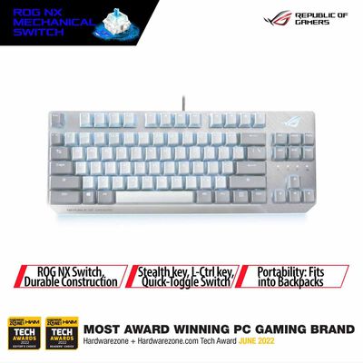 ASUS Rog Strix Scope Nx Tkl Gaming Keyboard Blue ROG STRIX SCOPE TKL NX BLUE MOONLIGHT