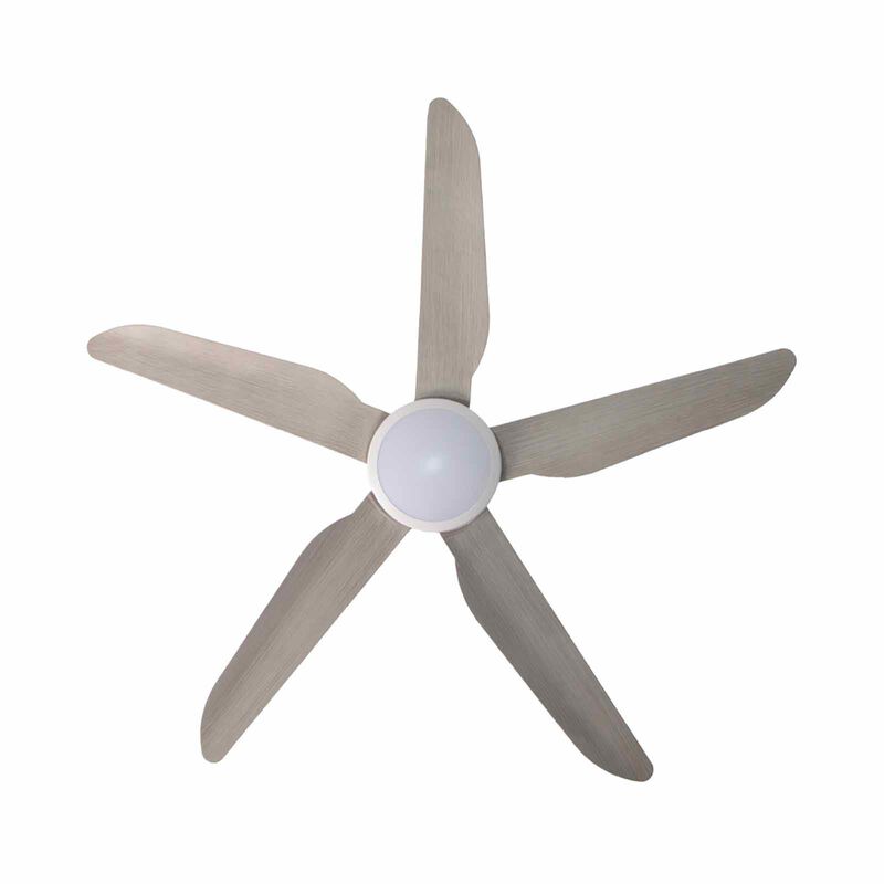 MISTRAL 56 In Dc Ceiling Fan With 24 W Led And Wifi- White/wood (5 Blade) CYCLONE56-WH/WD-image 2