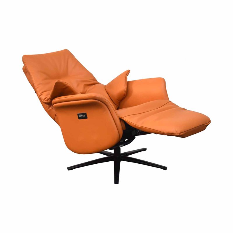 Power Recliner (fl) Orange Full Leather TAMSIN-image 3