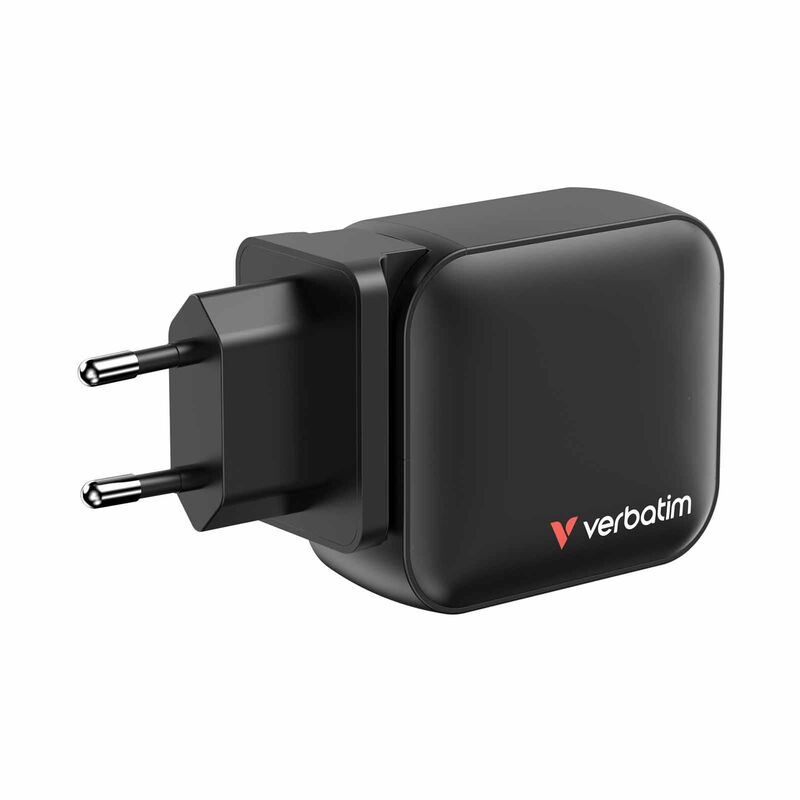 VERBATIM Mini Gan Charger 100w 3 Port Us Plug W Eu And Uk Adapter VM32230-image 3