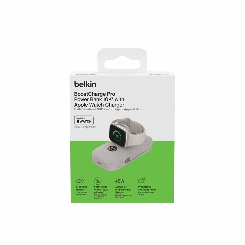 BELKIN 10k Power Bank W/cbl & Watch Chrgr Sand BPD012FQSA-image 4