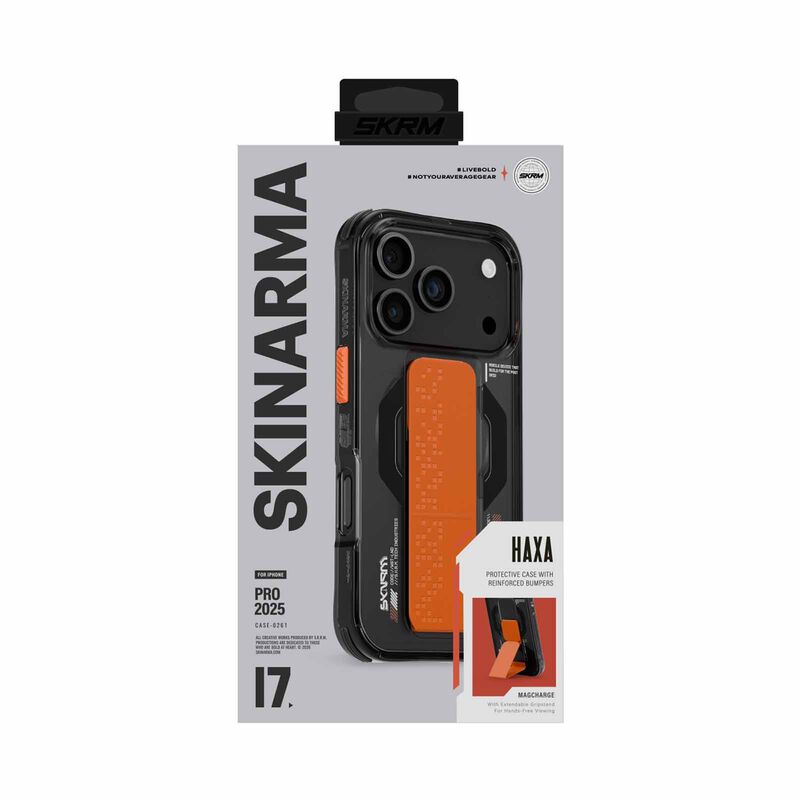 SKINARMA Iphone 17 Pro (2025) 6.3" Haxa (mag-charge + Grip-stand) SK-2025IPP6.3-HAXA-GRA-image 1