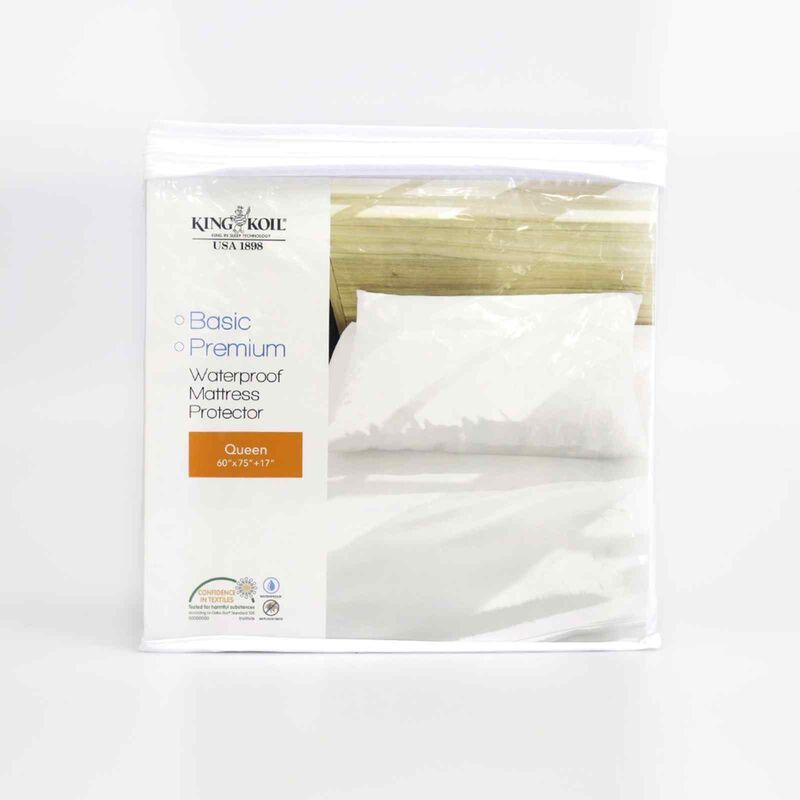 KINGKOIL Basic Waterproof Mattress Protector, S/single Size Fitted BASIC WATERPROOF MATTRESS PROTECTOR-image 1