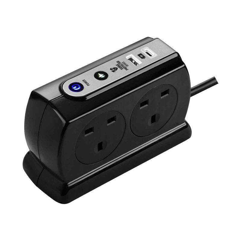 MASTERPLUG 4 Socket 2m Surge+switched Extension W Usb A+c SRGDSUAC2042PB-image 10