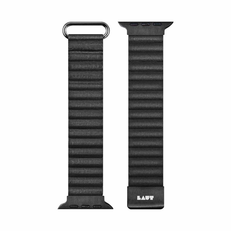 LAUT Novi Lux Apple Watch Strap (42/44/45/49mm) - Mid Night (bands Only) L_AWL_NL_BK-image 1