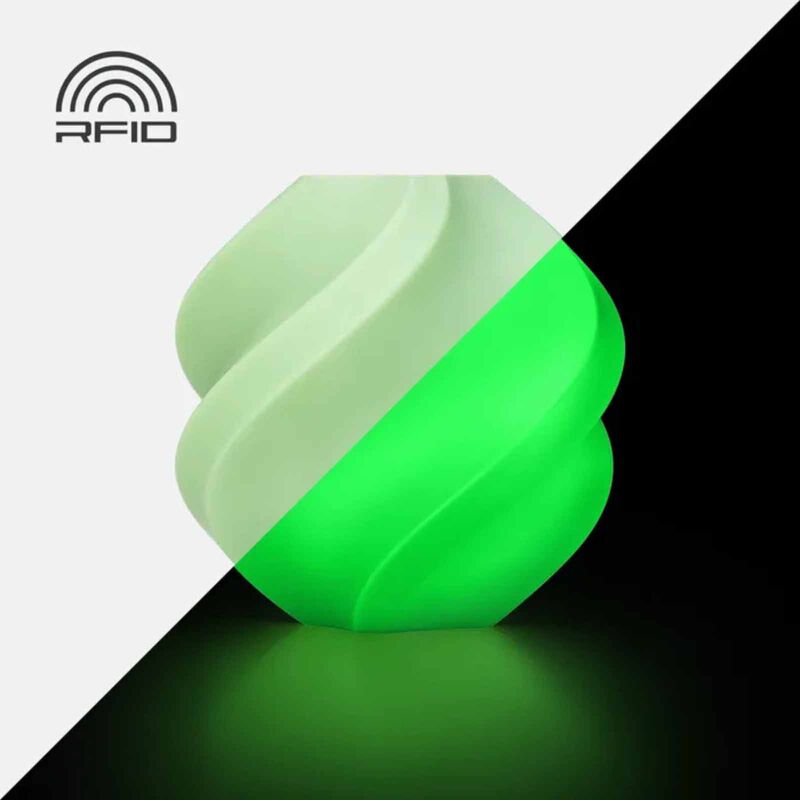 BAMBU LAB Pla Glow - Glow Green-with Reusable Spool BAM-A12-G0-1.75-1000-SPL-image null