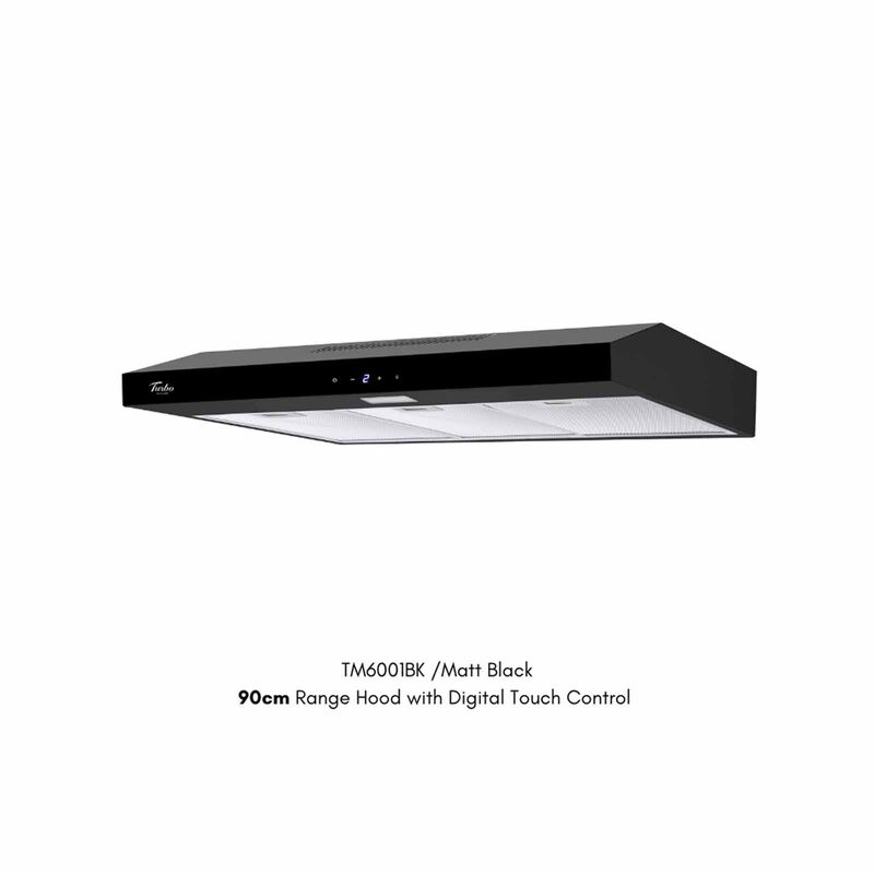 TURBO 90cm Cooker Hood With Touch Button (excl. Install) TM6001-BK-image 1