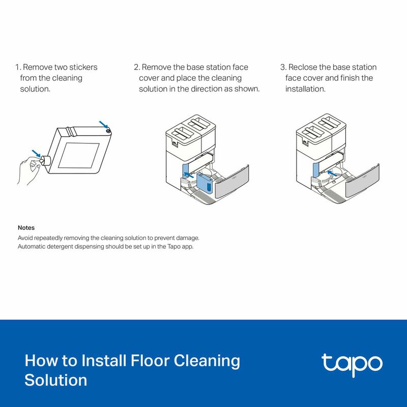 TP LINK Tapo Robot Vacuum Hard Floor Cleaning Solution - For Rv50 Pro Omni TAPO RVA450-image 3