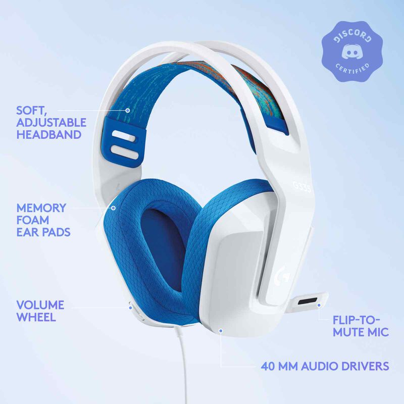LOGITECH G335 Stereo Gaming Headset White 981-001019-image 6