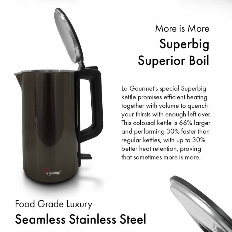 LA GOURMET Kettle (2.5l) - Titanium Black LGELKE410948-image 6