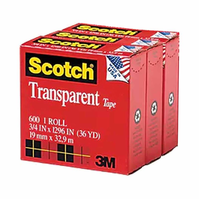 3M SCOTCH Transparent Tape 3/4 X 36 Yd Valuepack 600VP-image 2