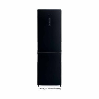 HITACHI Bottom Mount Fridge (330l) Glass Black R-BG415P6MSX-5 - GBK