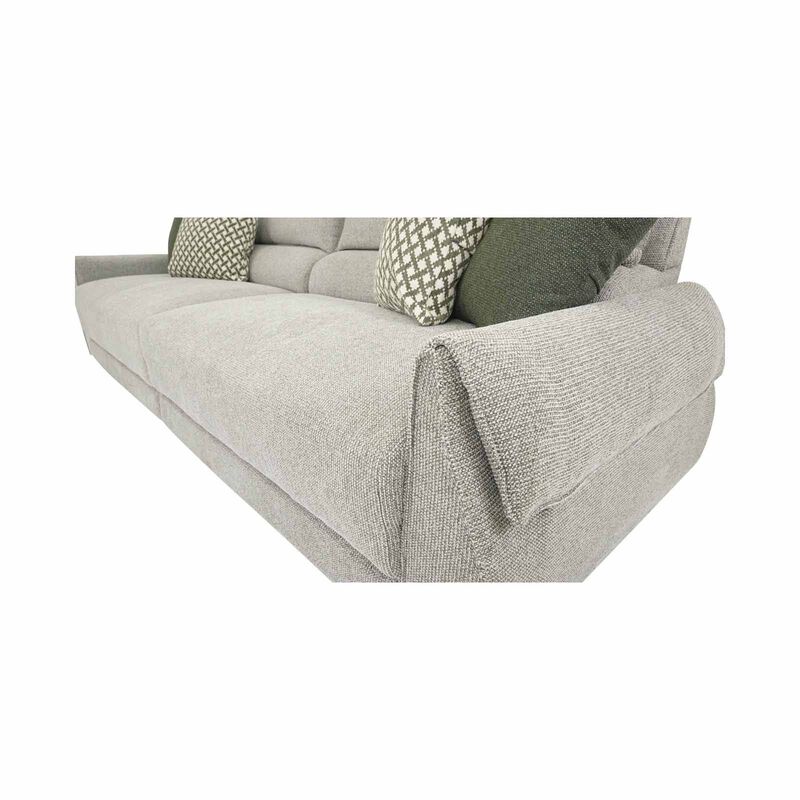 MUZE 3 Seater Sofa (fab) Electric Extendable Grey ELISA-image 2