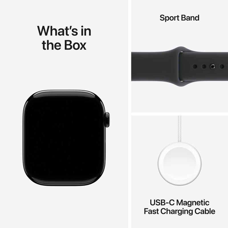 APPLE Watch Series 11 Gps 46mm Jet Black Aluminium Case With Black Sport Band - S/m MEUW4X/A-image 2