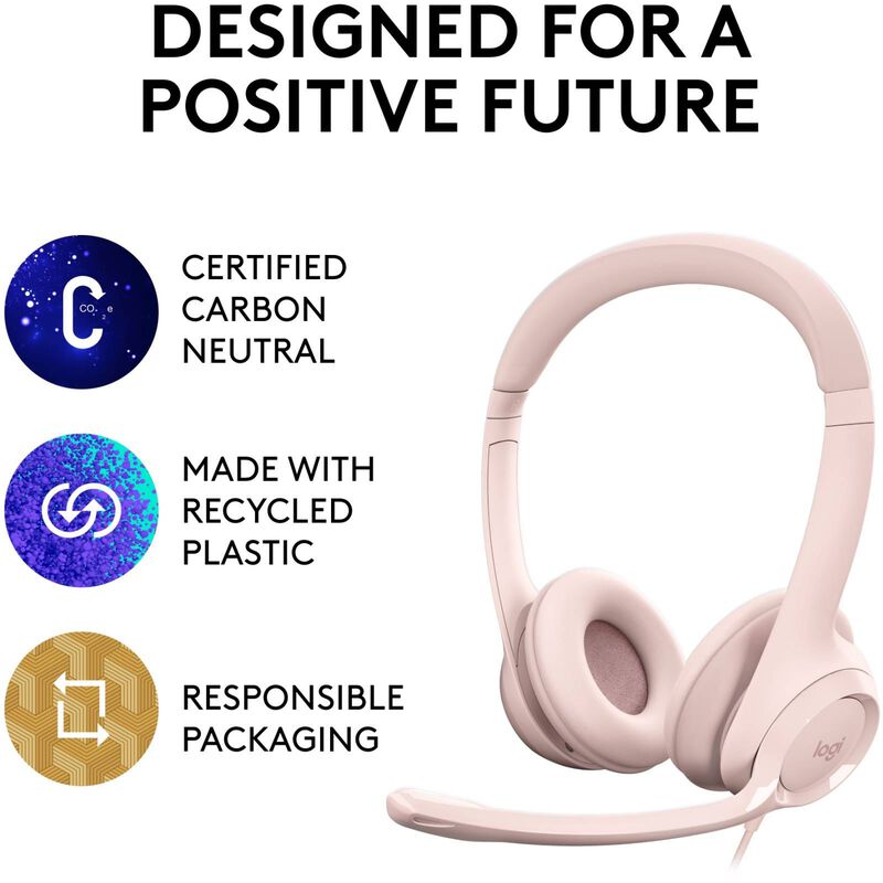 LOGITECH H390 Usb Stereo Headset Rose (2y) 981-001282-image 9