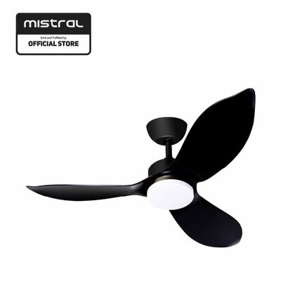 MISTRAL 54 In Ceiling Fan - Black /black SPACE54-BK
