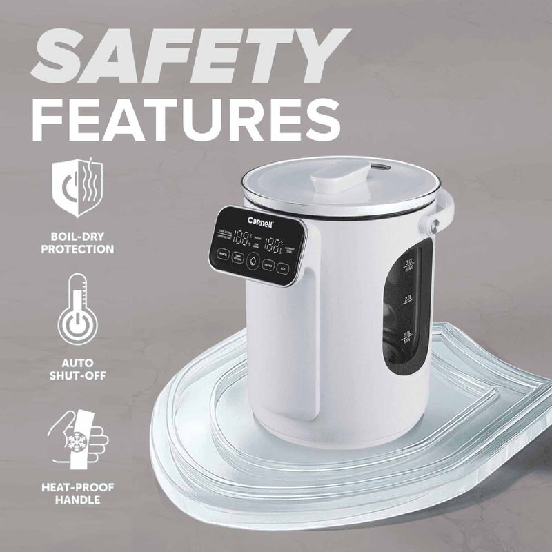 CORNELL Digital Glass Thermo Pot (3.0l) CTP03WH-image 3