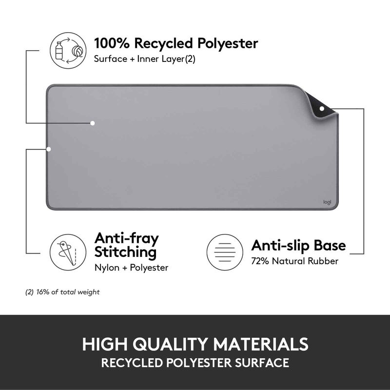 LOGITECH Desk Mat Studio Series - Mid Grey 956-000046-image 4