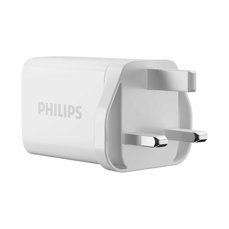 PHILIPS 65w Wall Charger 3 Usb (2c +1a) Max Pd65w Gan Output Uk Plug - White DLP6331CW/05-image 2