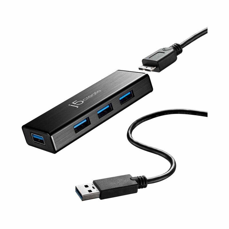 J5CREATE 4-port Usb 3.0 Mini Hub With Ac Adapter JUH340-image 1