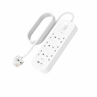 BELKIN 6 Outlet Surge Protection Strip W/usb A + C SRB002AF2M-MY